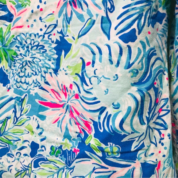 Lilly Pulitzer UPF 50+ Skipper Popover Coastal Blue Lion Around Sz XS - Picture 7 of 12
